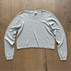 Women's Gray Crew Neck Sweater
